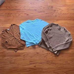 Junior Crop Top/Sweater Bundle- Size M- American Eagle/Forever21/SO-Kohls